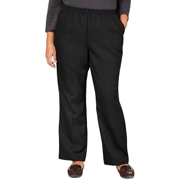Karen Scott Black Elastic Waist Pull-on Pants 2x - Picture 1 of 12